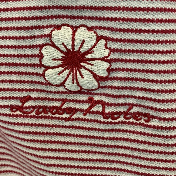 Cutter and Buck Lady Noles Striped Crop Top Size Large - Picture 2 of 5